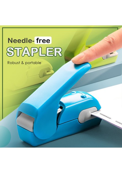 Mavi Stil Zımbasız Zımba Zaman Tasarruflu Zahmetsiz Iğnesiz Elde Kullanılan Zımba Mini Taşınabilir DEC889 (Yurt Dışından) indirimleri