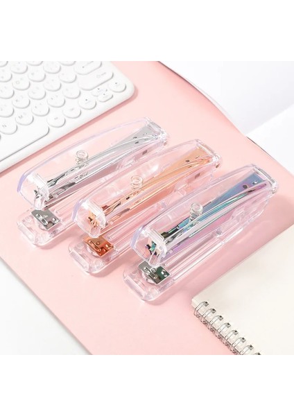 Gümüş Zımba Stili Şeffaf Gül Altın Zımba Zımba Tırnak Kaldırıcı Buzlu Renkli Veya Ofis Malzemeleri (Yurt Dışından) indirimleri