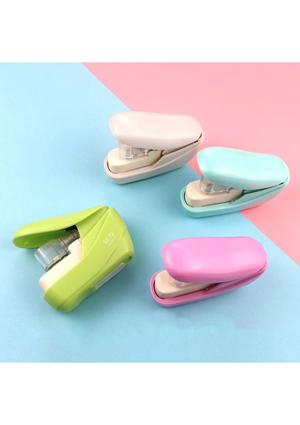 Beyaz Stil Yaratıcı Zımbasız Zımba Şeker Renkli Ofis Okul Öğrenci Kırtasiye Kağıt Dosya Ciltleme Makinesi Zımbalama Araçları Malzemeleri (Yurt Dışından) fiyatları