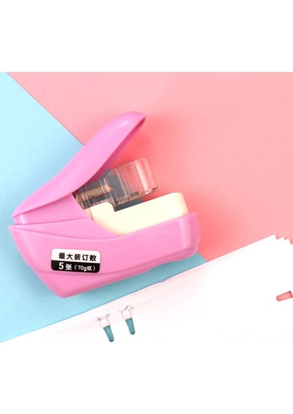 Beyaz Stil Yaratıcı Zımbasız Zımba Şeker Renkli Ofis Okul Öğrenci Kırtasiye Kağıt Dosya Ciltleme Makinesi Zımbalama Araçları Malzemeleri (Yurt Dışından) indirimleri