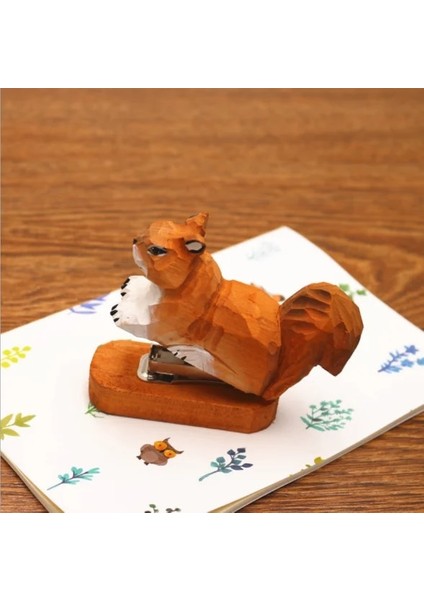 No.18 Tarzı Yaratıcı Sevimli El Yapımı Ağaç Oymacılığı 3D Hayvan Flamingo Zımba Mini Ahşap Zımba Zımba Göndermek Ofis Öğrenme Masaüstü Dekorasyon (Yurt Dışından)