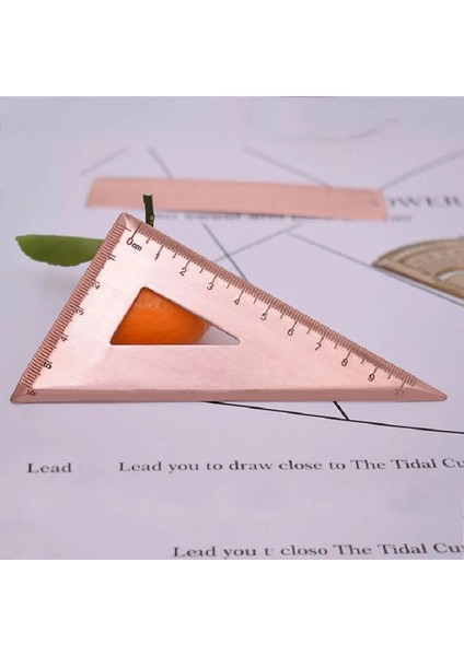 G-Kırmızı Bakır Tarzı 20CM Pirinç Dalga Düz Cetvel Bakır Dalga Okul Çocuklar Hediye Seti Ölçü Araçları 15CM18CM Metal Bakır Cetvel Kırtasiye Aksesuarları (Yurt Dışından)