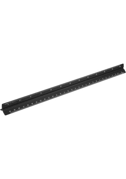 Ölçek Cetvel Alüminyum Alaşım 30CM Mühendis Üçgen Ölçekli Mimar Cetveller Çizim Araçları Mimari Ölçek Cetvel-Siyah (Yurt Dışından) fırsatları