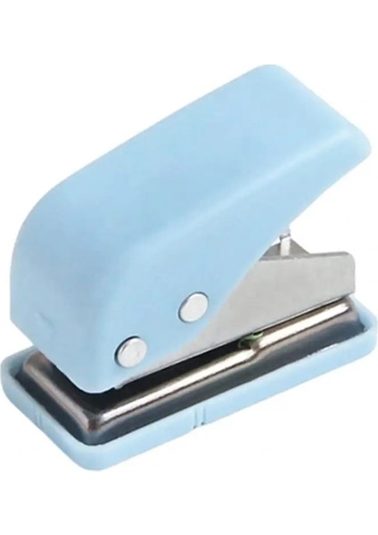 Mavi Stil Kağıt Zımba Delgeç Emek Tasarruflu Yüksek Verimli Plastik Ev Için Sevimli Mgle Delik Delgeç (Yurt Dışından)
