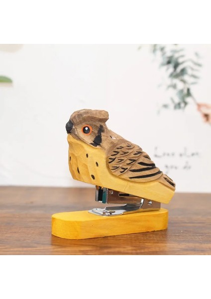 No.20 Tarzı Yaratıcı Sevimli El Yapımı Ağaç Oymacılığı 3D Hayvan Flamingo Zımba Mini Ahşap Zımba Zımba Göndermek Ofis Öğrenme Masaüstü Dekorasyon (Yurt Dışından)
