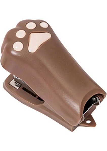 Kahverengi Tarzı Taşınabilir Mini Zımba Seti Forstaples Sevimli Kedi Pençe Kağıt Binder Kırtasiye Ofis Ciltleme Araçları Okul Malzemeleri (Yurt Dışından)