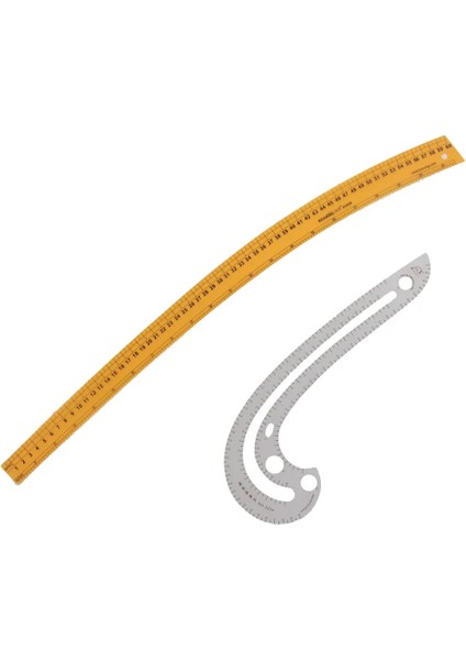 6360B, Eğri B Stilini Ekler 60 cm Dayanıklı Plastik Değişken Form Eğri Cetvel ile Sandviç Çizgili El Sanatları Model Yapımı Için Dikiş Alanı Kalın #6360B (Yurt Dışından)