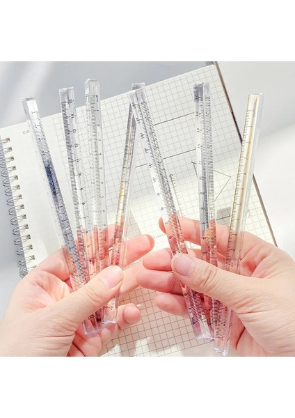 Cetvel Stili Reative Şeffaf Üçgen Cetvel 15CM Cetvel Öğrenciler Kırtasiye Üç Taraflı Üç Boyutlu Üçgen Cetvel Ölçek Aracı (Yurt Dışından) fiyatları