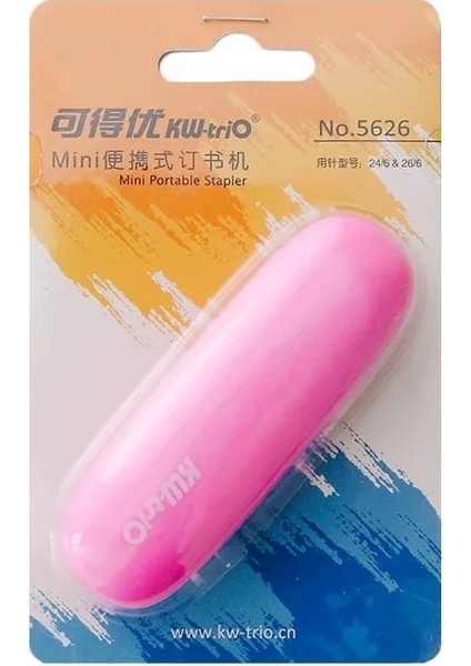 Pembe Tarzı Mini Taşınabilir Katlanır Zımba Renkli Kabuk Bağlayıcı Kullanım Zımba Ofis Ciltleme Araçları Okul Malzemeleri F7019 (Yurt Dışından)