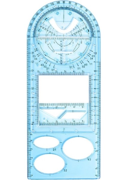 Çikolata Tarzı Okul Ofis Malzemeleri AUG889 Için Çok Fonksiyonlu Geometrik Cetvel Geometrik Çizim Şablonu Ölçme Aracı (Yurt Dışından)