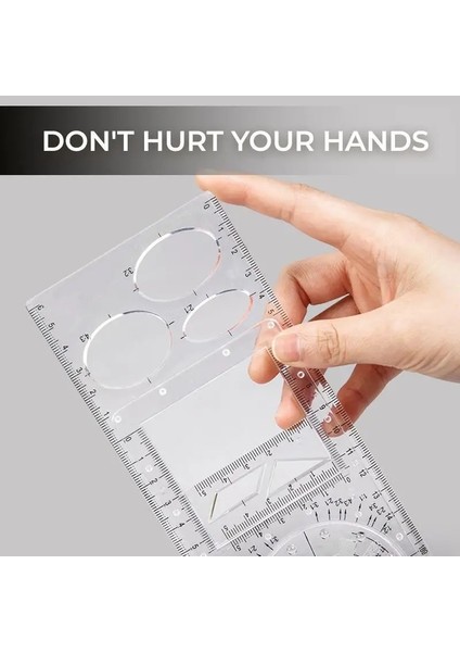 Çikolata Tarzı Okul Ofis Malzemeleri AUG889 Için Çok Fonksiyonlu Geometrik Cetvel Geometrik Çizim Şablonu Ölçme Aracı (Yurt Dışından) fiyatları
