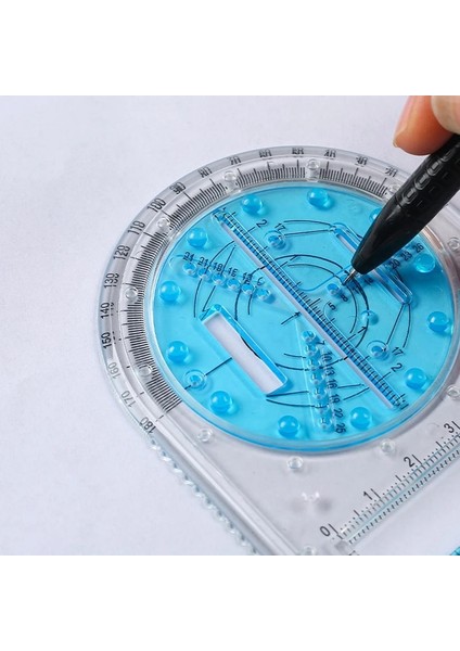 Şeffaf Kırmızı Stil Okul Için Kırtasiye Çok Fonksiyonlu Geometrik Cetvel Geometrik Çizim Şablonu Okul Ofis Malzemeleri Için Ölçme Aracı (Yurt Dışından) fırsatları
