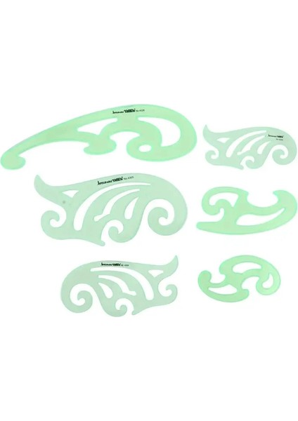 6 Adet Çizim Şablonu Stencil Geometrik Şablonlar Çoklu Şekiller Çizim Araçları Çok Fonksiyonlu Tasarım Çizim Cetvel (Yurt Dışından)