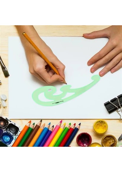 6 Adet Çizim Şablonu Stencil Geometrik Şablonlar Çoklu Şekiller Çizim Araçları Çok Fonksiyonlu Tasarım Çizim Cetvel (Yurt Dışından) fırsatları