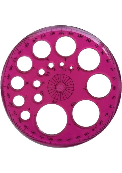 Kırmızı Stil Ayak Çapı 11.5cm 360 Derece Dairesel Mavi Kırmızı Yeşil Sarı Opsiyonel Dört Renkli Yüksek Dereceli Patchwork Cetvel (Yurt Dışından)