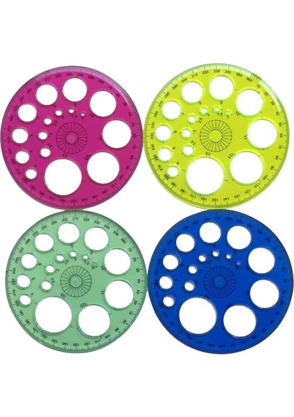 Kırmızı Stil Ayak Çapı 11.5cm 360 Derece Dairesel Mavi Kırmızı Yeşil Sarı Opsiyonel Dört Renkli Yüksek Dereceli Patchwork Cetvel (Yurt Dışından) fiyatları