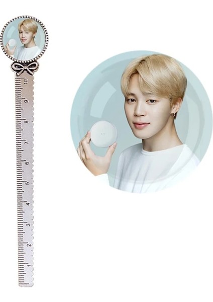 No.6 Tarzı 10 cm Metal Cetvel Sanat Çizim Malzemeleri Ordu Bombası Kpop Boys - V Jung Kook Jımın Rm Suga Jın J Hope - K-Pop Albümü Love Yourself (Yurt Dışından)