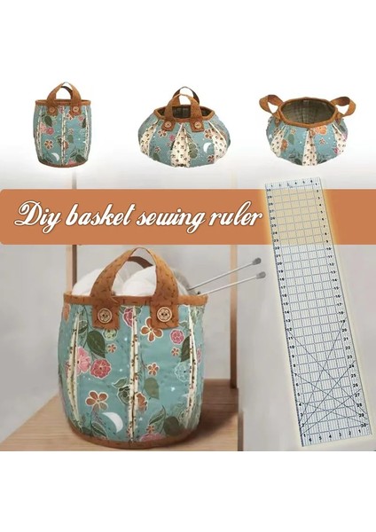 6 21CM Tarzı Yaratıcı Sepet Desen Şablonu Çok Fonksiyonlu Akrilik El Yapımı Dikiş Cetvel Pratik Dıy Kapitone Araçları Dikiş Cetvel SP99 (Yurt Dışından) fiyatları