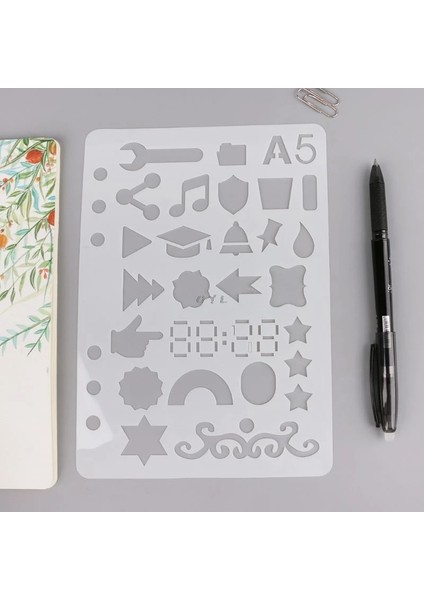 Beyaz Stil Çizim Şablonu Şablonlar Günlük Defter Günlüğü Scrapbooking A5 Dıy Kırtasiye Okul Ofis Malzemeleri (Yurt Dışından) indirimleri