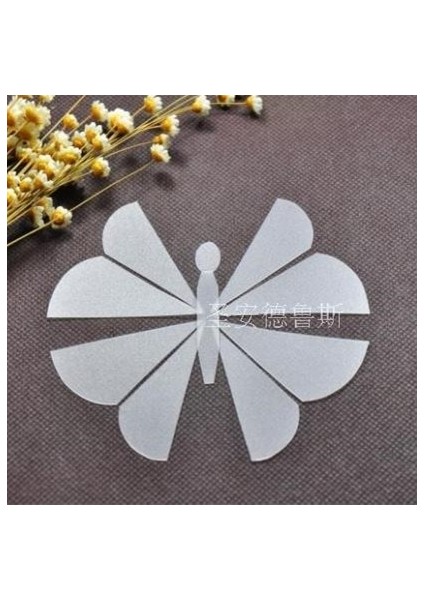 10CM Plastik Patchwork Dikiş Kelebek Şablonu Kapitone Kesme Saydam Mat Tahta Kapitone Araçları Mozaik Kelebek (Yurt Dışından)