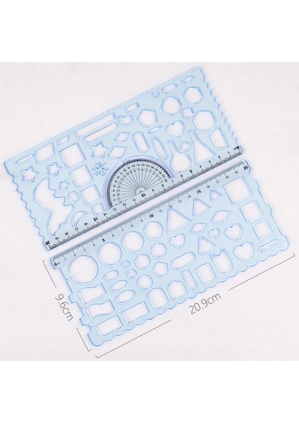 Gök Mavisi Tarzı Reative Eğlenceli Tangram Wanhua Cetvel Çok Fonksiyonlu Dıy Bulmaca Çizim Şablonu Cetveller Hediye Okul ve Ofis Kırtasiye (Yurt Dışından)