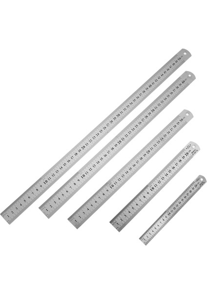 500MM Tarzı Dikiş Ayağı Dikiş Paslanmaz Çelik Metal Düz Cetvel Hassas Çift Taraflı Ölçme Aleti Cetvel (Yurt Dışından)