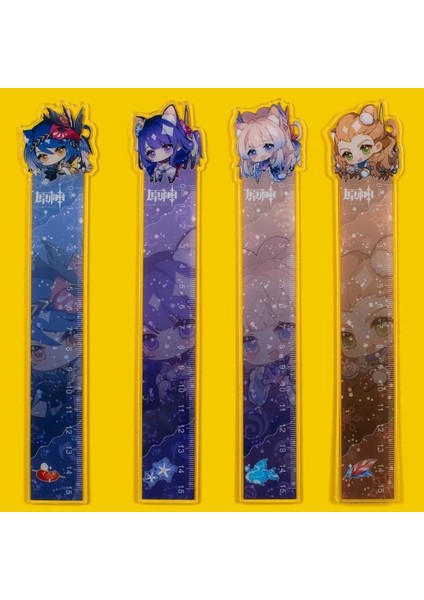 YC-3128 Stili Anime Cetvel Ge Etki Düz Cetveller Aloy Kujo Sara Karikatür Kırtasiye Öğrenci Hazırlama Malzemeleri Çocuk Okul Malzemeleri (Yurt Dışından)