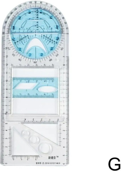 G Tarzı Çok Fonksiyonlu Geometrik Cetvel Geometrik Çizim Şablonu Okul Ofis Mimarisi Tedarik Cetvelleri Için Ölçme Aracı (Yurt Dışından)