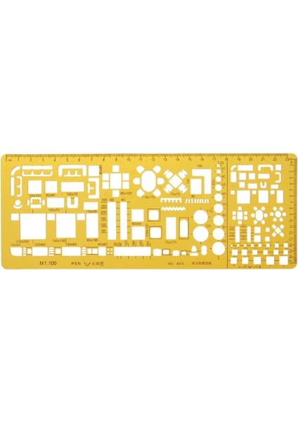 5AC1100477 Stili Elips Oval Şablon Geometri Üniversite Matematik Ölçme Aracı Stencil Cetvel Öğrenci Dxab (Yurt Dışından)