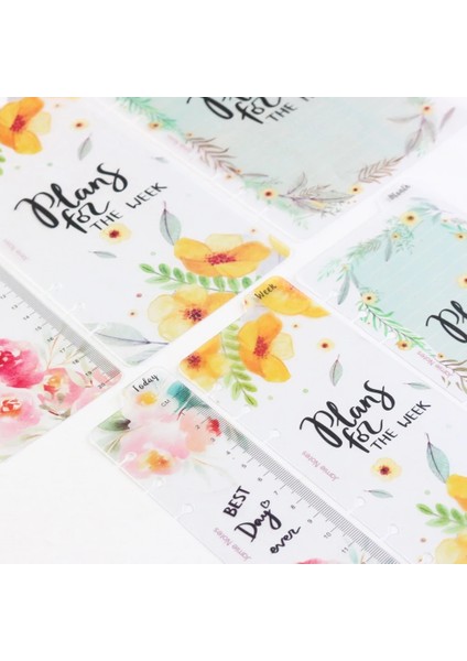 Hafta Cetveli A5 Stili Domikee Orijinal Sevimli Çiçek Tasarım Spiral Defter Için 6 Delik Imi Cetvel, Ince Bağlayıcı Planlayıcısı Indeks Bölücü Aksesuarları, A5A6 (Yurt Dışından) fiyatları