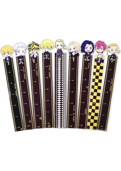 OSS20230TR7 Stili Anime Tokyo Revengers Çevresel Cetveller Ryuguuji Ken Sano Manjiro Ölçme Üçgen Düz Cetveller Ofis Okul Kırtasiye (Yurt Dışından) modelleri