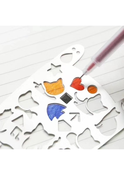 Web Stili Stili Taşınabilir Paslanmaz Çelik Şablonlar Içi Boş Cetvel Seyahat Günlüğü Defter Çizim Dıy Aracı (Yurt Dışından) fırsatları