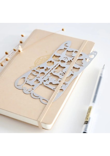 Web Stili Stili Taşınabilir Paslanmaz Çelik Şablonlar Içi Boş Cetvel Seyahat Günlüğü Defter Çizim Dıy Aracı (Yurt Dışından) indirimleri
