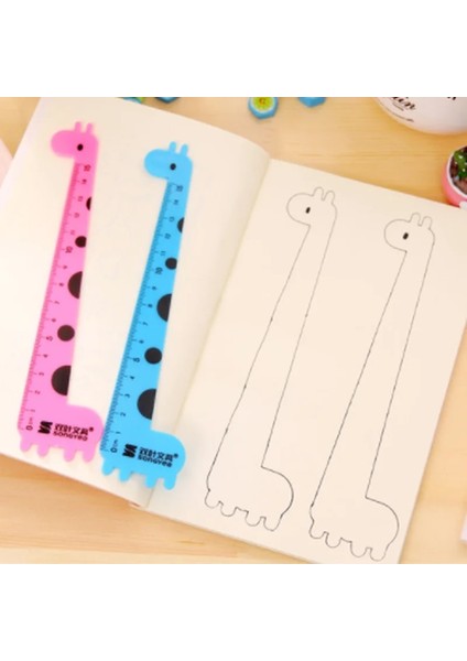 Yeşil Stil Et Zürafa Cetvel Seti Üçgen Plaka Öğrenci Cetvel Ölçme Seti Kırtasiye Okul Ofis Malzemeleri Kawaii Aksesuarları (Yurt Dışından) fırsatları