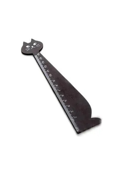 Siyah Stil 2 Adet Yenı Vintage Sevimli Şanslı Kedi Ahşap Cetvel Imi 15 cm Ahşap Düz Cetvel Öğrencilerin Dıy Araçları (Yurt Dışından)