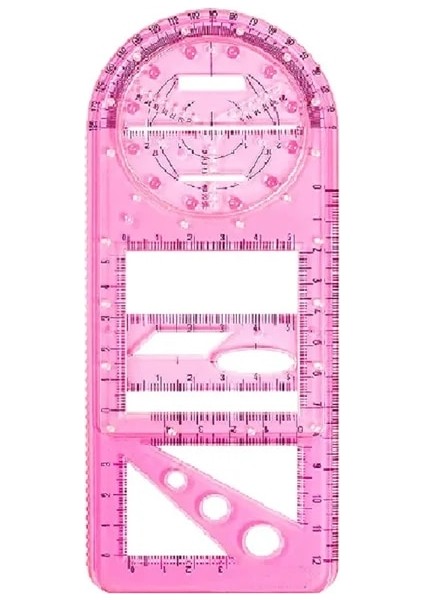 C Stili 2021 Yeni Çok Fonksiyonlu Geometrik Cetvel Çizim Cetvel Geometrik Çizim Şablonu Ölçme Aracı Plastik Taslak Cetveller Okul Için (Yurt Dışından)