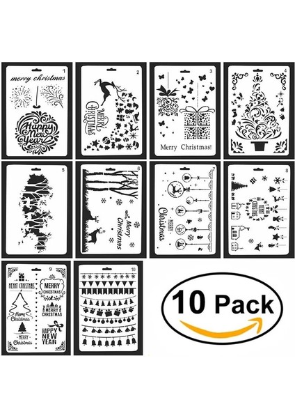 24 Sayfa Stili Diy Scrapbooking ve Çocuklar Için Şablonlar Oluşturma, Noel Tema Çizim Boyama Şablon Seti, 26CM x 17.5cm (Yurt Dışından) modelleri