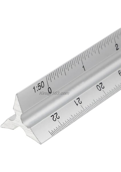 30CM Alüminyum Metal Üçgen Ölçekli Mimar Mühendis Teknik Cetvel 12" Линейка (Yurt Dışından)