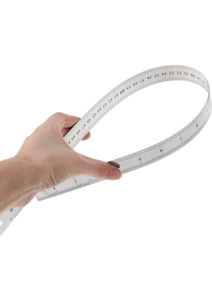 Paslanmaz Çelik Çift Taraflı Ölçme Düz Kenar Cetvel 60CM Gümüş (Yurt Dışından) fiyatları