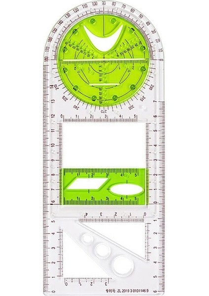 Stili Temizle 1x Çok Fonksiyonlu Çizim Şablonu Sanat Geometrik Cetvel Çizim Araçları Kırtasiye Öğrencileri Ofis Malzemeleri Ölçme Ölçeği Cetvel (Yurt Dışından)
