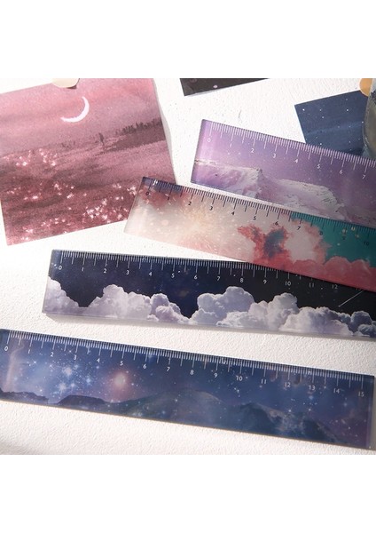 B Tarzı 6 Tasarım Yıldızlı Gökyüzü Akrilik Renk Cetveli Çok Fonksiyonlu Dıy Çizim Cetveli Çocuk Öğrenci Ofisi Okul Kırtasiye (Yurt Dışından) fırsatları