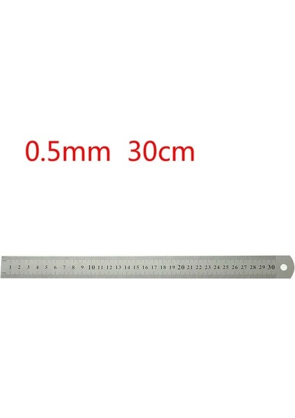 30CM Tarzı Mcmcmcm Çift Taraflı Ölçek Paslanmaz Çelik Düz Cetvel Ölçme Aracı Okul Ofis Malzemeleri (Yurt Dışından)