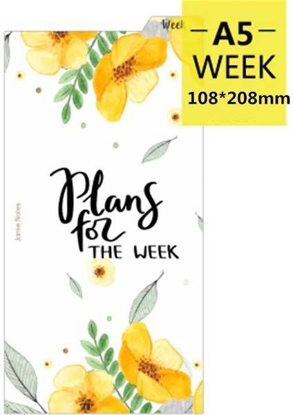 A5 Hafta Stili A5A6 Defter Imi Süt Planlayıcısı Gündem Indeks Bölücü 6 Delik Gevşek Yaprak Bağlayıcı Cetvel Imi Çiçek Ofis Malzemeleri (Yurt Dışından)