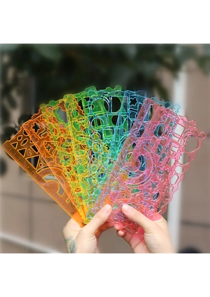 Rastgele Renk Stili Çok Yönlü Çizim Şablonu Cetvel Okul Öğrencisi Öğretim Malzemeleri Workma Nefis Güvencesi (Yurt Dışından) fırsatları