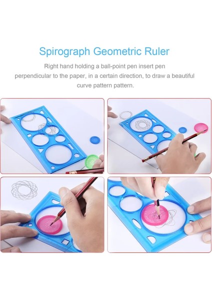 Boyama Çok Fonksiyonlu Bulmaca Spirograph Geometrik Cetvel Öğrencileri Için Çizim Araçları Çizim Oyuncaklar Çocuklar Öğrenme Sanat Aracı (Yurt Dışından) fırsatları