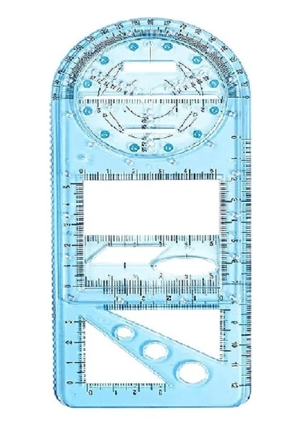 D Stili 2021 Yeni Çok Fonksiyonlu Geometrik Cetvel Çizim Cetvel Geometrik Çizim Şablonu Ölçme Aracı Plastik Taslak Cetveller Okul Için (Yurt Dışından)