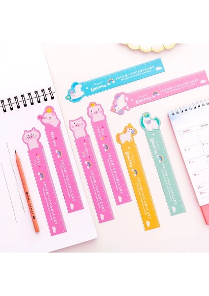Yeşil Tek Boynuzlu At Tarzı Ute Karikatür Unicorn Yumuşak Düz Cetvel 15 cm Bükülebilir Manyetik Cetvel Öğrenci Ölçme Çizim Kırtasiye Okul Malzemeleri (Yurt Dışından)