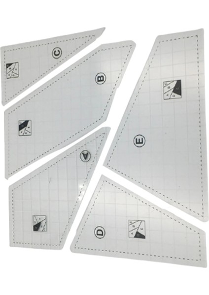 Dört Parçalı Set Stili Akrilik Kapitone Cetvel Dikiş Desen Seti Dıy Aracı Fonksiyonel Kolaylık Giyim Kapitone Şablon Craft Için Dayanıklı (Yurt Dışından) modelleri