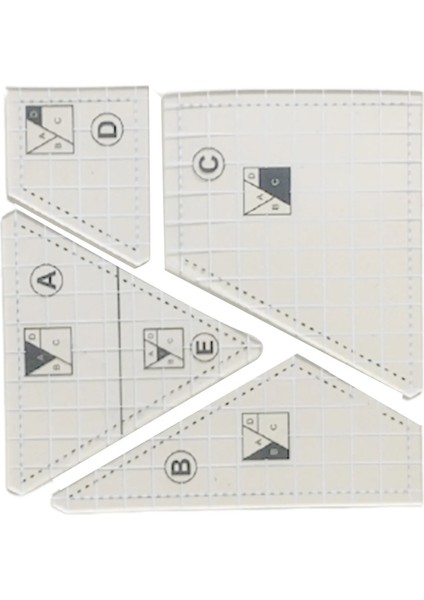 Dört Parçalı Set Stili Akrilik Kapitone Cetvel Dikiş Desen Seti Dıy Aracı Fonksiyonel Kolaylık Giyim Kapitone Şablon Craft Için Dayanıklı (Yurt Dışından) fırsatları