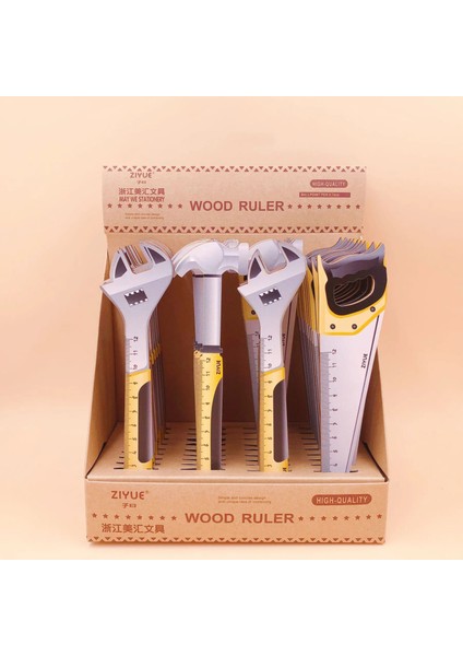 Lytwtw'nin Sevimli Yenilik Düz Cetvel Ahşap Araçları Kırtasiye Çizim Hediye Ofis Okul Tedarik Komik Pense Çekiç Anahtarı (Yurt Dışından) fiyatları